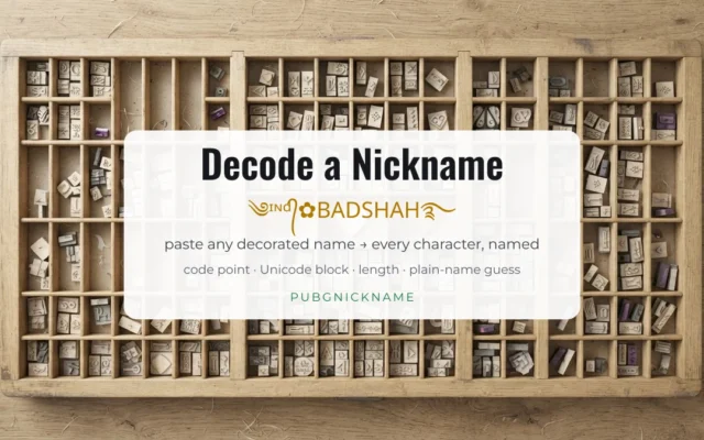 Decode a Nickname: What Every Symbol in a PUBG or BGMI Name Is