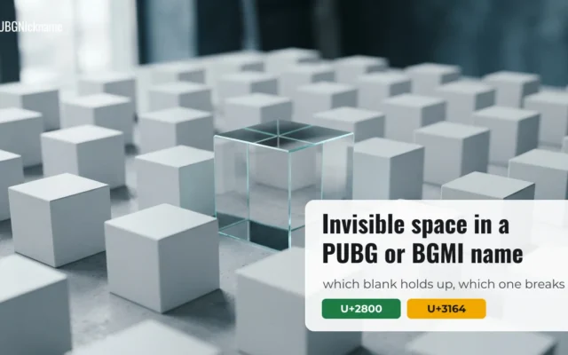 Invisible Space for a PUBG or BGMI Name: Blank Space Builder