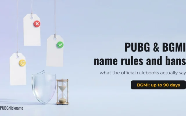 PUBG and BGMI Name Rules: What Gets a Nickname Banned, and for How Long