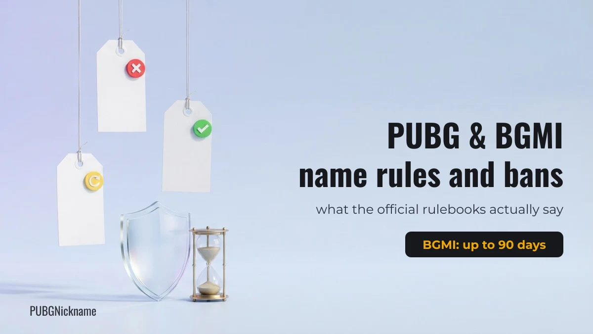 PUBG and BGMI name rules and bans explained from the official rulebooks