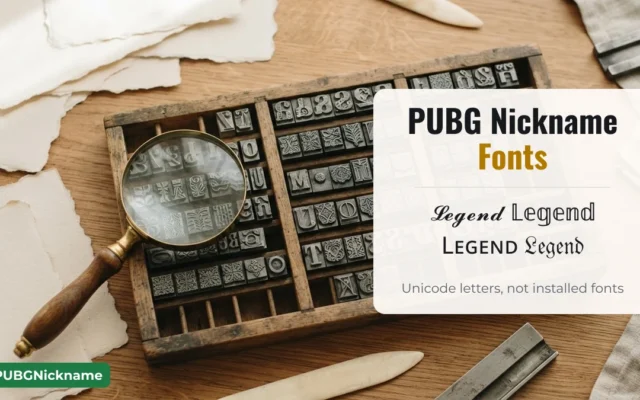 PUBG Nickname Fonts: 138 Styles to Copy, and Which Survive NFKC