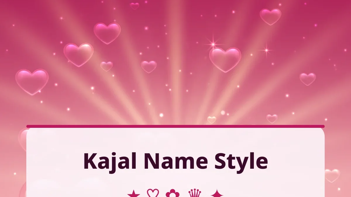 Kajal stylish name for PUBG and BGMI