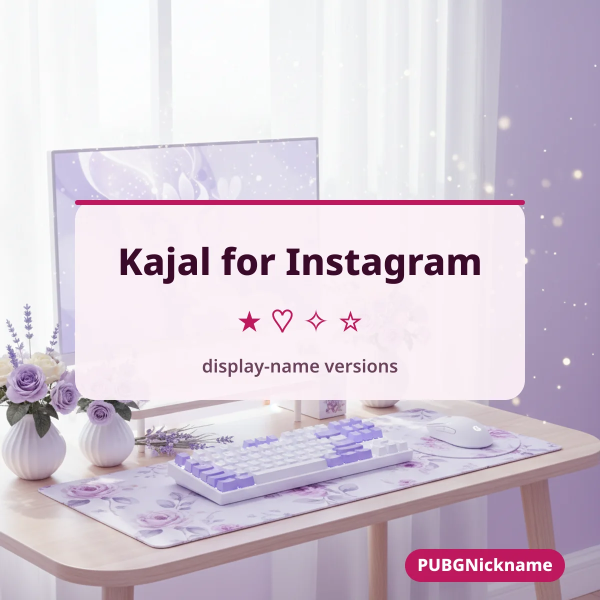 Kajal name style for Instagram display names