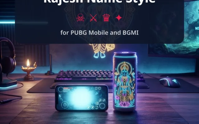 Rajesh Name Style — Stylish Rajesh Names for PUBG and BGMI