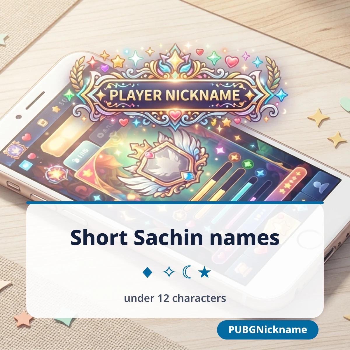 Short Sachin names under 12 characters on a phone