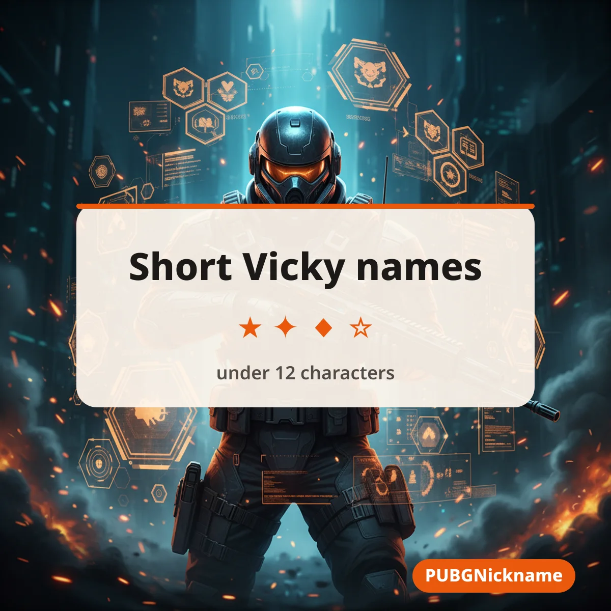 Short Vicky name versions under 12 characters